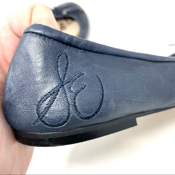 Sam Edelman Felicia Navy Nappa Leather Ballet Flats Size 9.5/ 41 - Picture 11 of 16